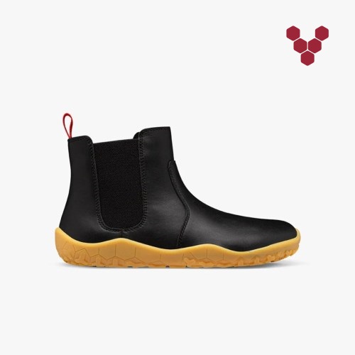 Vivobarefoot Fulham II Juniors Chelsea Boots Black UK VZMY